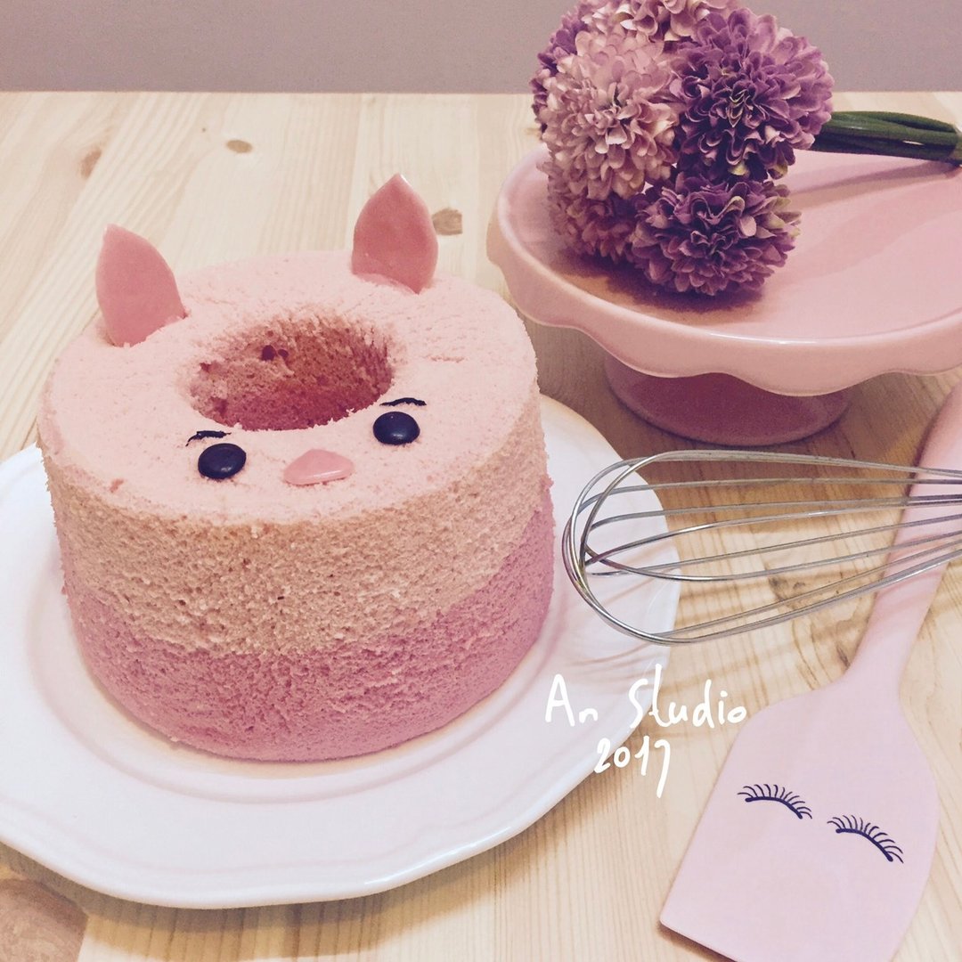 QQ软绵粉嫩小猪戚风蛋糕 by An Studio - 咸派/甜派 - 新鲜食材 