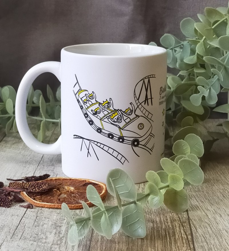 马克杯 -【我和你一起放手去爱】 - 咖啡杯/马克杯 - 陶 黄色