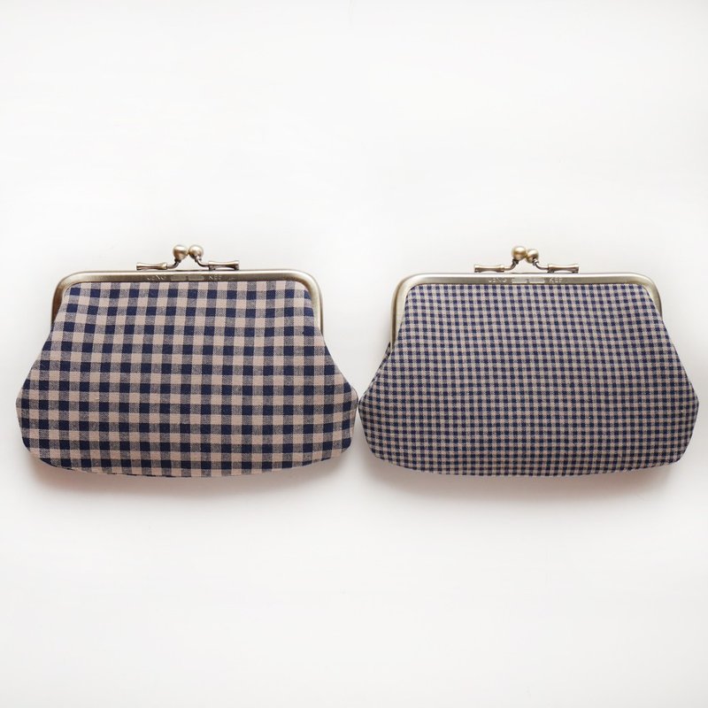 大小格格  口金包  子母包 / 零钱包 【台湾制造】 - 零钱包 - 其他金属 卡其色