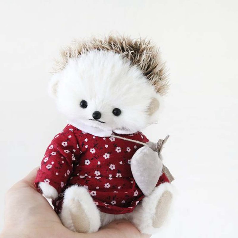 手工五关节刺猬玩偶 艺术家泰迪熊 - 玩偶/公仔 - 其他材质 红色