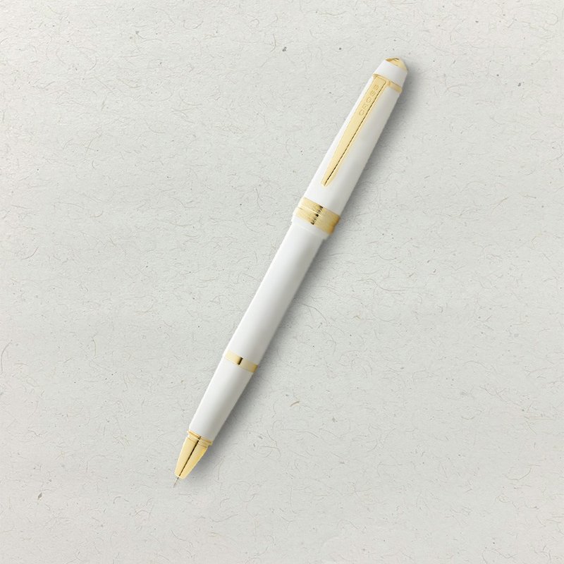 CROSS Bailey Light贝礼轻盈系列金夹亮白钢珠笔  (原厂正货) - 钢珠笔 - 树脂 白色
