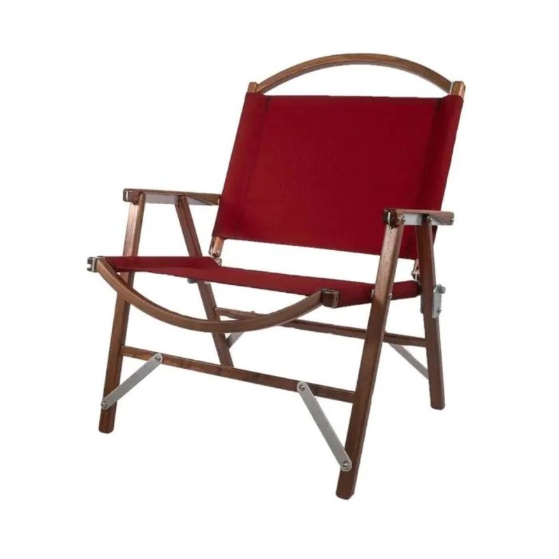 Kermit Walnut Chair 国际版胡桃木克米特椅(酒红) 户外折叠椅 - 露营用品 - 木头 红色