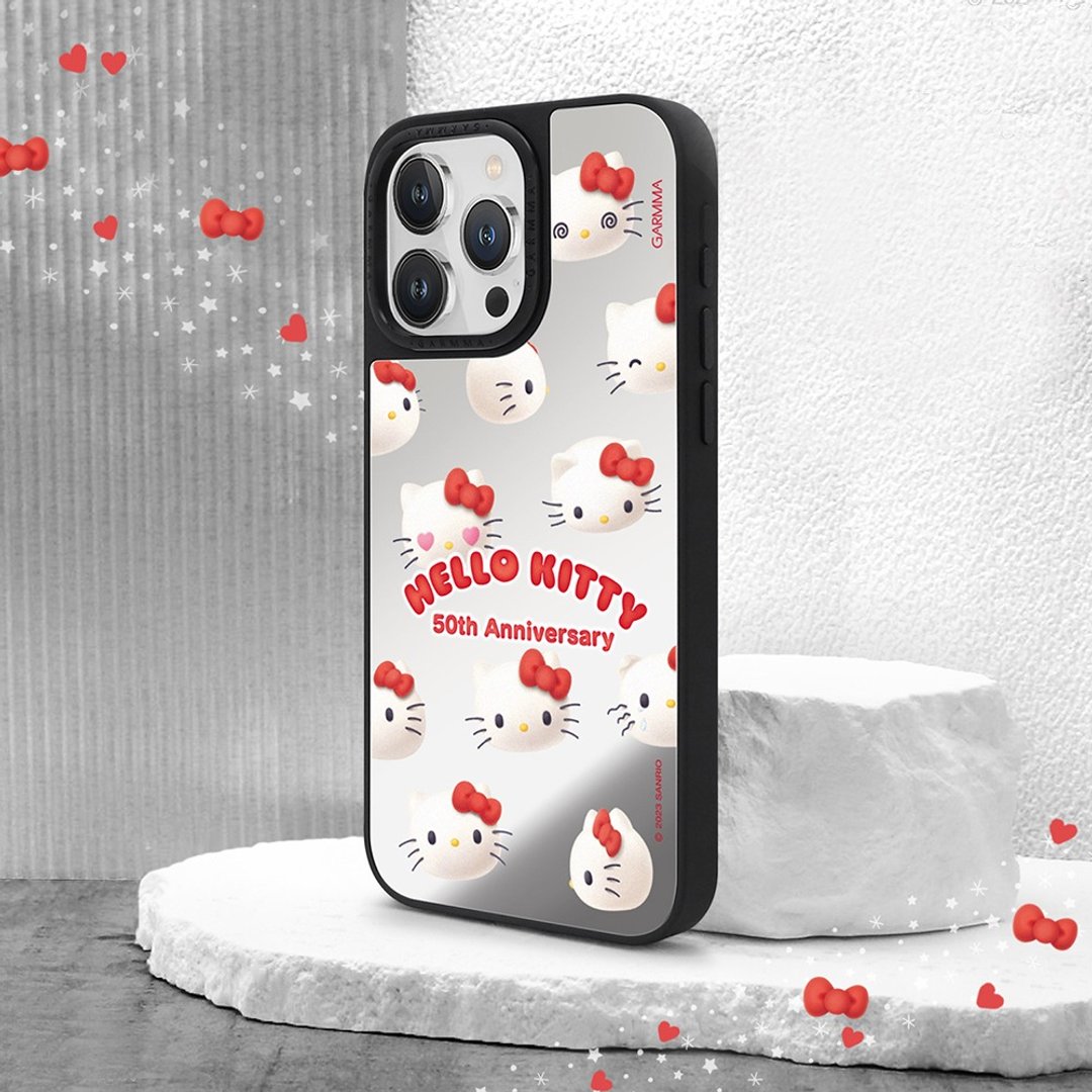 GARMMA Hello Kitty iPhone 15系列 磁吸镜面保护壳 50周年 - 手机壳/手机套 - 塑料 