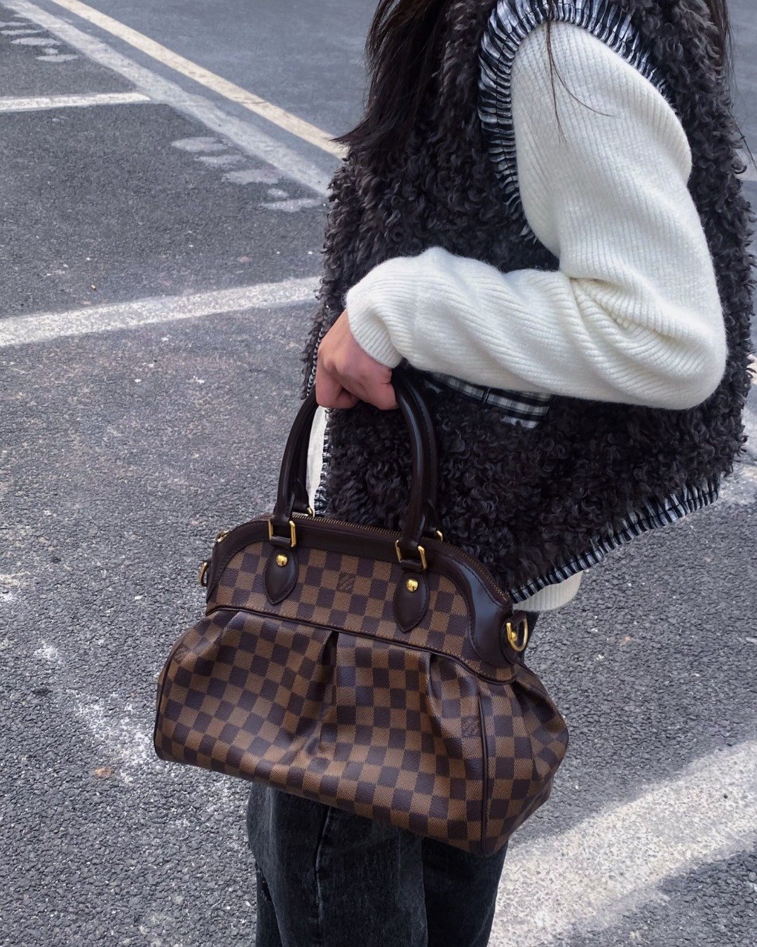 Louis Vuitton Trevi PM 2Way 经典格纹手提斜背 Damier 棋盘格 - 手提包/手提袋 - 真皮 咖啡色