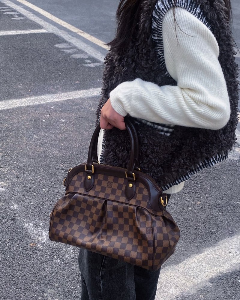 Louis Vuitton Trevi PM 2Way 经典格纹手提斜背 Damier 棋盘格 - 手提包/手提袋 - 真皮 咖啡色