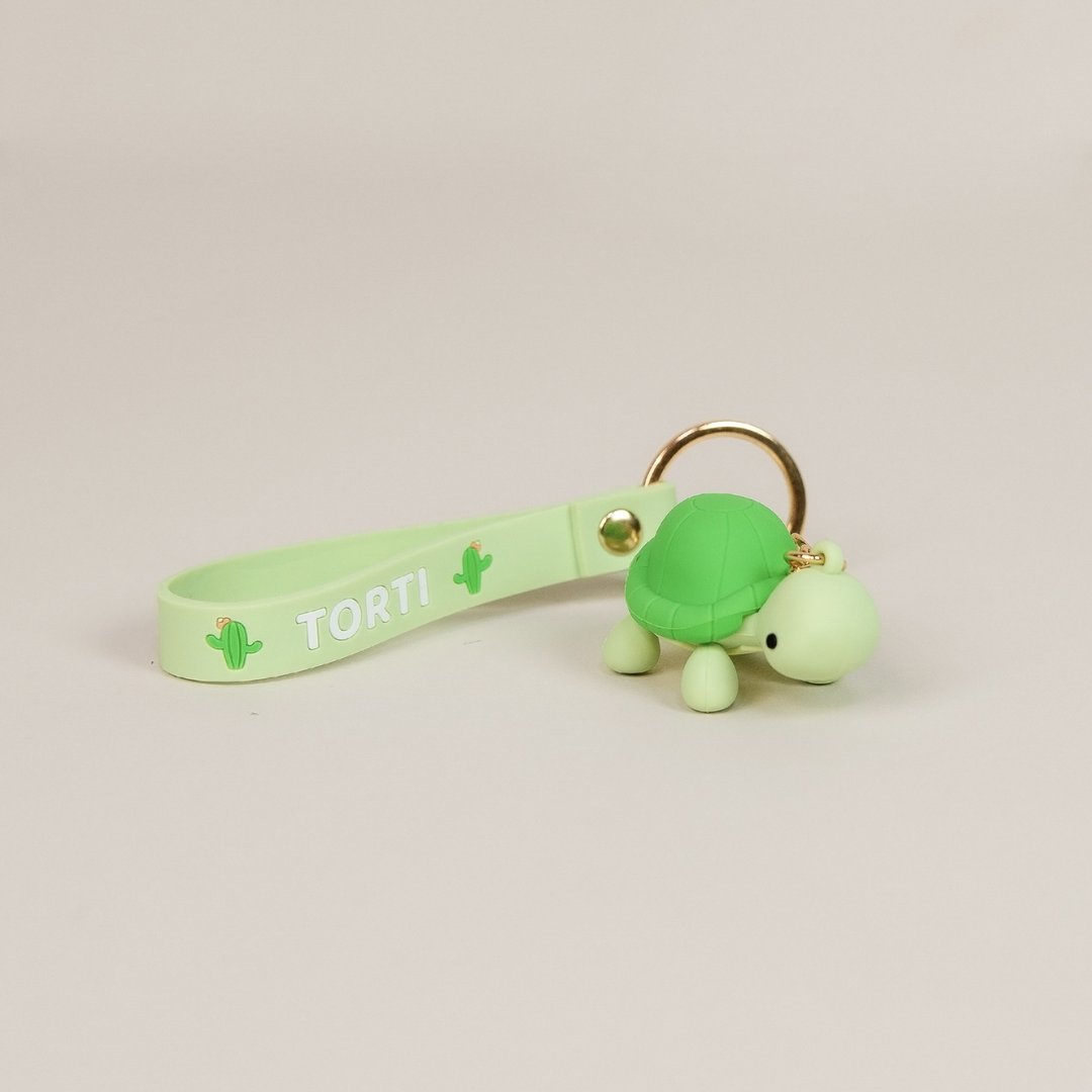 Bellzi | Torti Figure Keychain 乌龟立体公仔吊饰 - 钥匙链/钥匙包 - 硅胶 绿色