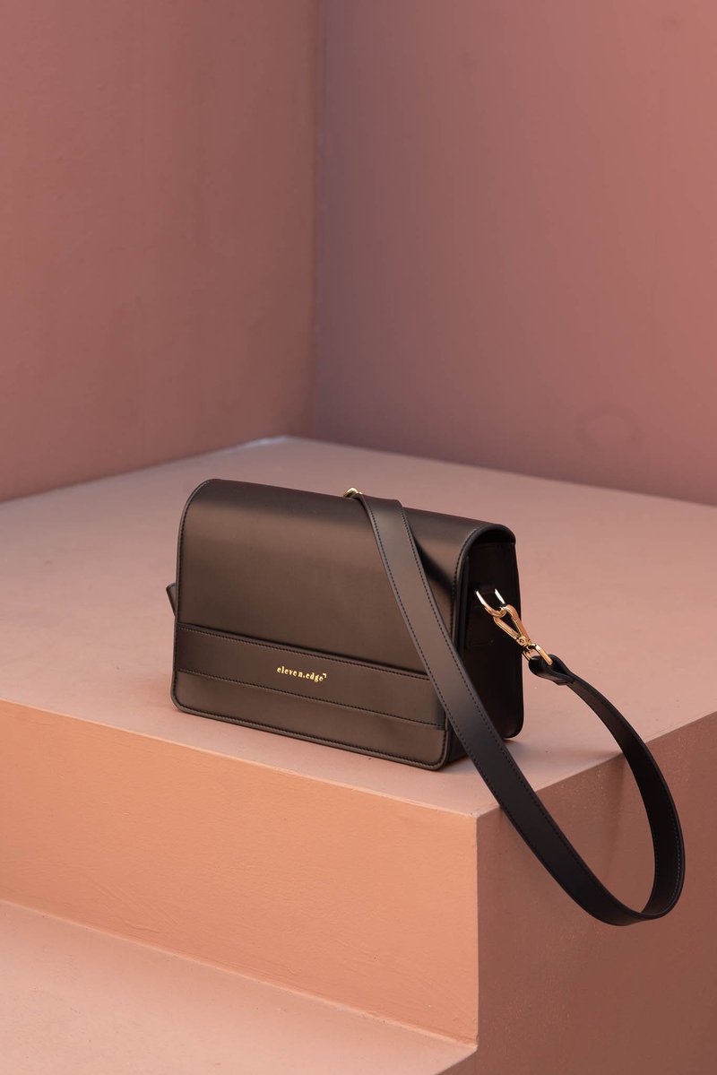 CLASSY EDGE 2.0 (Onyx gold) - 手提包/手提袋 - 人造皮革 黑色