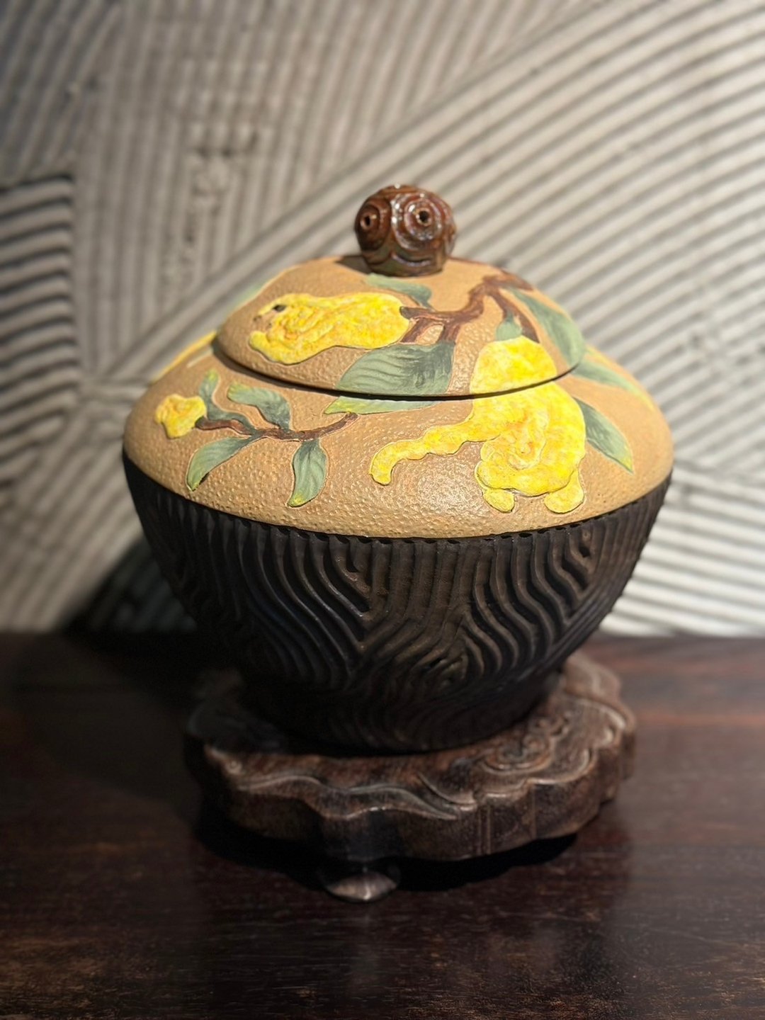 手工刻花__茶仓浮雕系列 - 茶具/茶杯 - 陶 咖啡色