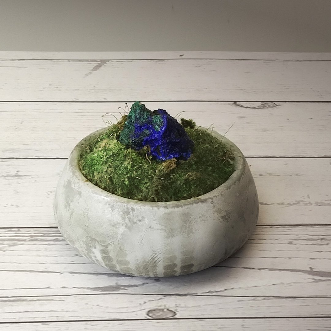 开幕风水矿石苔藓花器 系列 - 植栽/盆栽 - 半宝石 