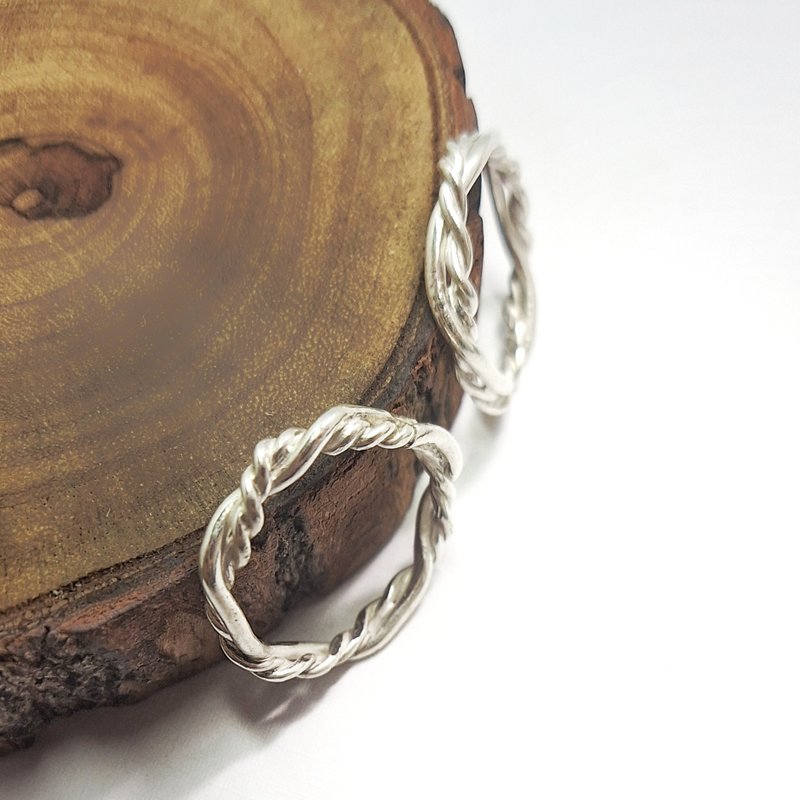 时晴金工  | 蔓延而上 | 麻花银戒 - 戒指 - 纯银 银色