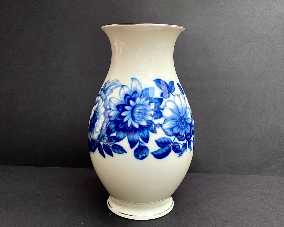 花瓶 象牙瓷花瓶 KPM BAVARIA 德国瓷器 - 海报/装饰画/版画 - 瓷 蓝色