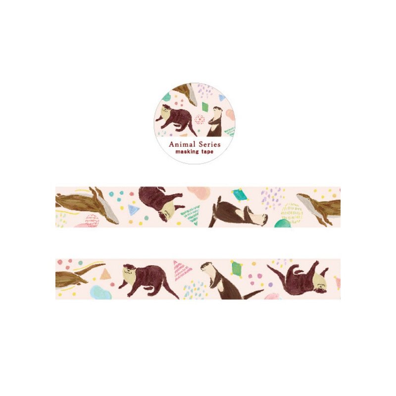 日本 金箔和纸胶带 自由自在的水獭 - 纸胶带 - 纸 