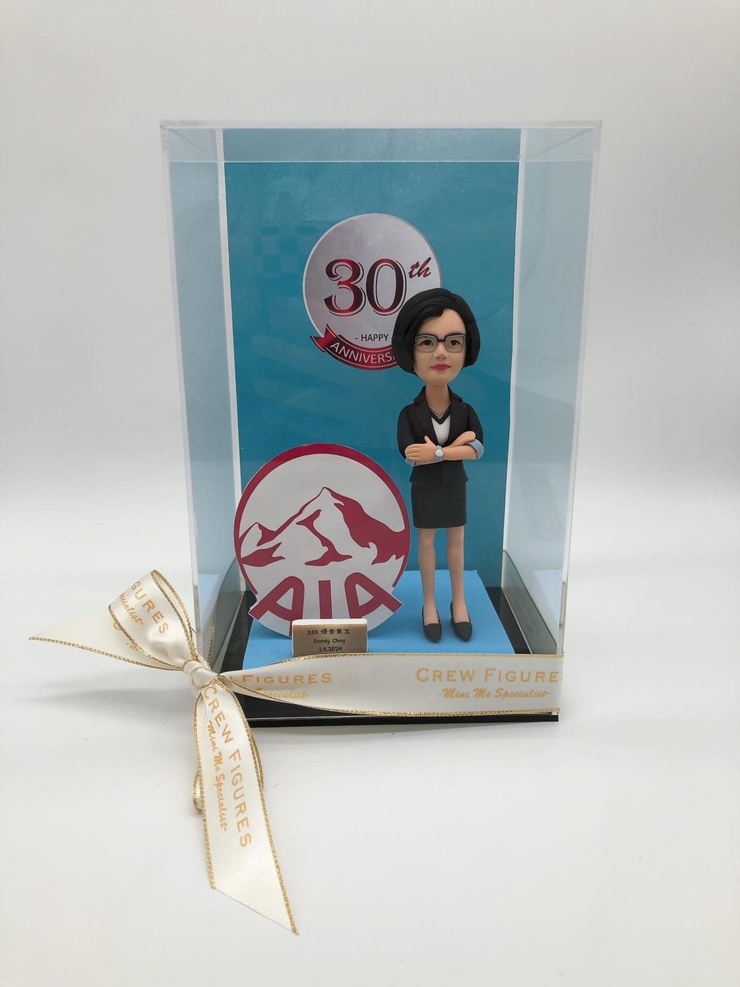 企业场景四方展示盒人像公仔・上司离职礼物/升职祝贺/同事散水 - 玩偶/公仔 - 粘土 多色