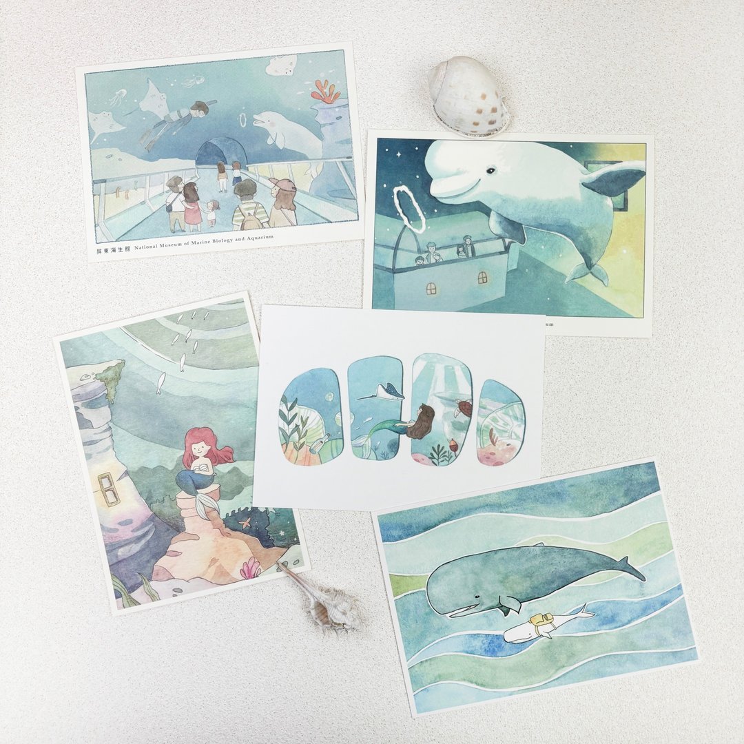 | 微光Ocean | 插画明信片_海洋世界系列 - 卡片/明信片 - 纸 蓝色
