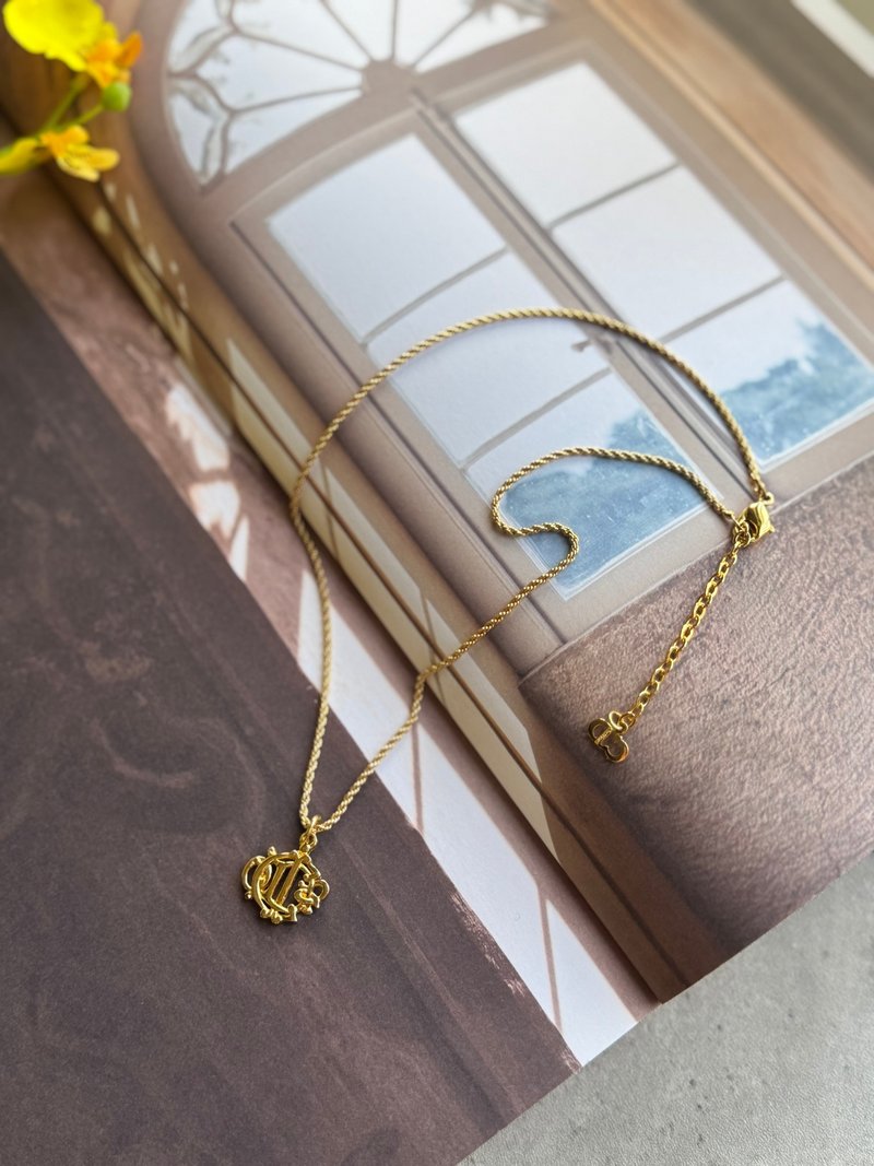 中古正品Christian Dior迪奥南瓜车Logo镀金项链颈链 送礼童话风 - 项链 - 其他金属 金色