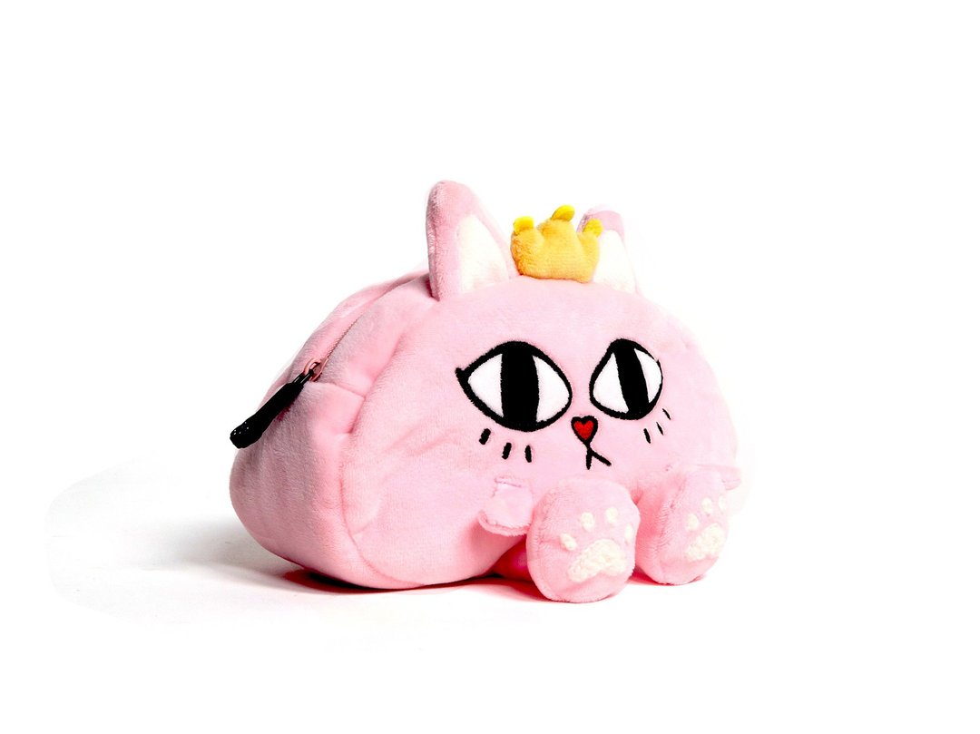 Pinky 3D 猫爪收纳包/万用包 - 化妆包/杂物包 - 聚酯纤维 粉红色