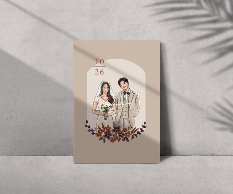 【结婚书约夹】aluuu公版/定制化书约夹 (似颜绘加购项) - 婚礼誓言书 - 纸 多色