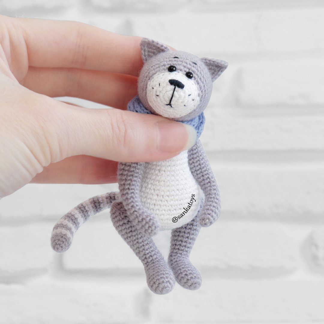 钩针图案 Cat Marcel，PDF 数位下载，DIY 小猫 amigurumi - 手工艺教程/工具书 - 其他材质 