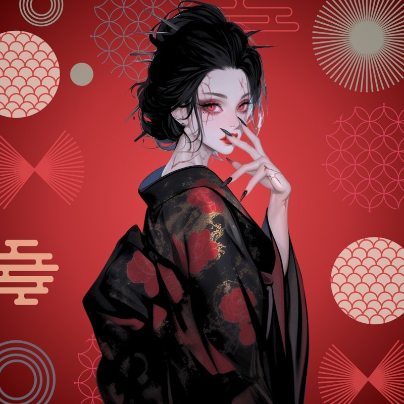 NaChi 原创贴纸 [清姬] - 贴纸 - 纸 红色