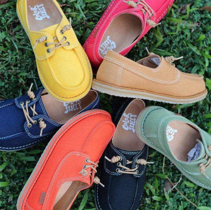 经典系列-客订商品 - 女款休闲鞋 - 棉．麻 灰色