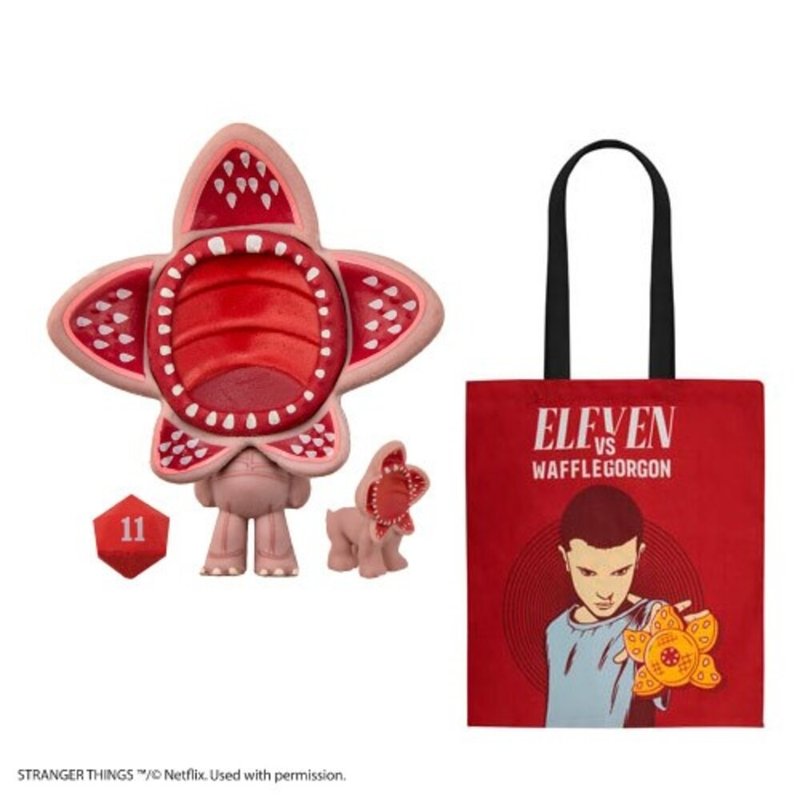 怪奇物语 - 伊莱雯 托特包及魔怪 (Demogorgon) 橡皮擦 - 侧背包/斜挎包 - 其他材质 多色
