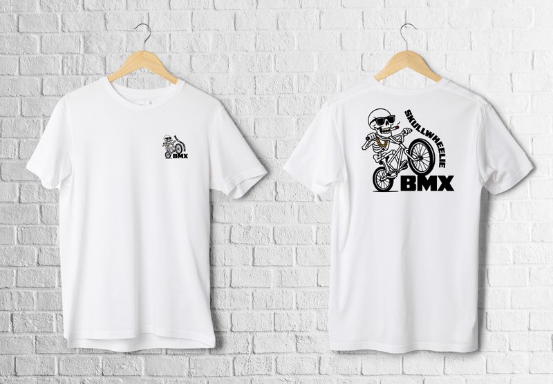 【I ROAR 】SKULLWHEELIE BMX/厚磅棉T/潮流可/订制 - 男装上衣/T 恤 - 棉．麻 