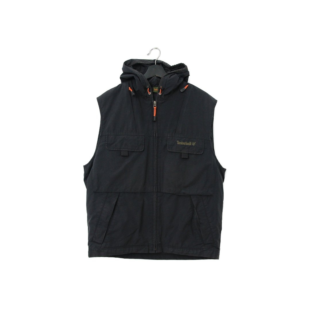 Back to Green- 经典钓鱼背心 连帽 多口袋 v-10/vintage vest - 男装背心 - 棉．麻 