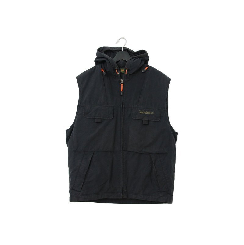 Back to Green- 经典钓鱼背心 连帽 多口袋 v-10/vintage vest - 男装背心 - 棉．麻 