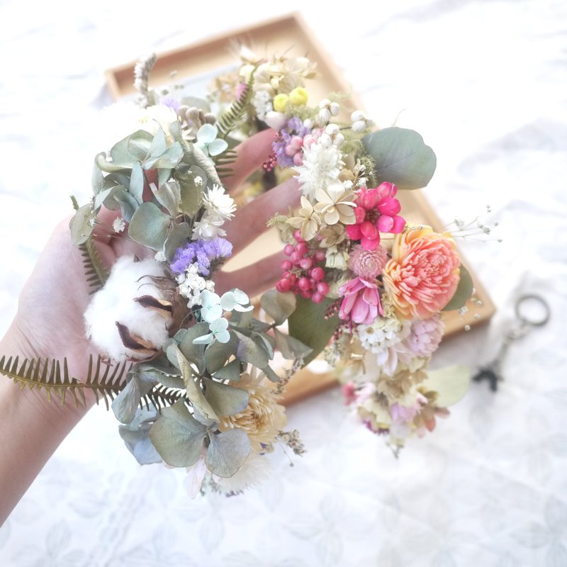未完待续 | 专属订制区 定制化 干燥花 花冠 花环 花圈 编发 发髻 发饰 饰品 婚礼小物 礼物 送礼 新娘 伴娘 婚摄 外拍 婚礼 造型 孕妇写真 闺蜜婚纱 - 发饰 - 植物．花 