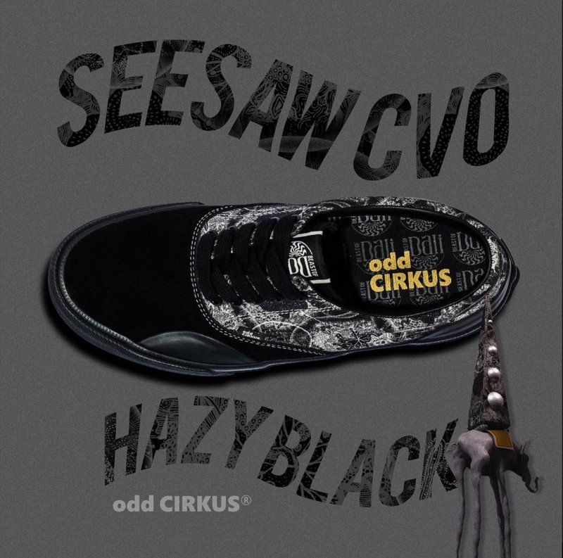 odd CIRKUS SEESAW CVO PRO - HAZY BLACK 昼夜 - 女款休闲鞋 - 橡胶 黑色