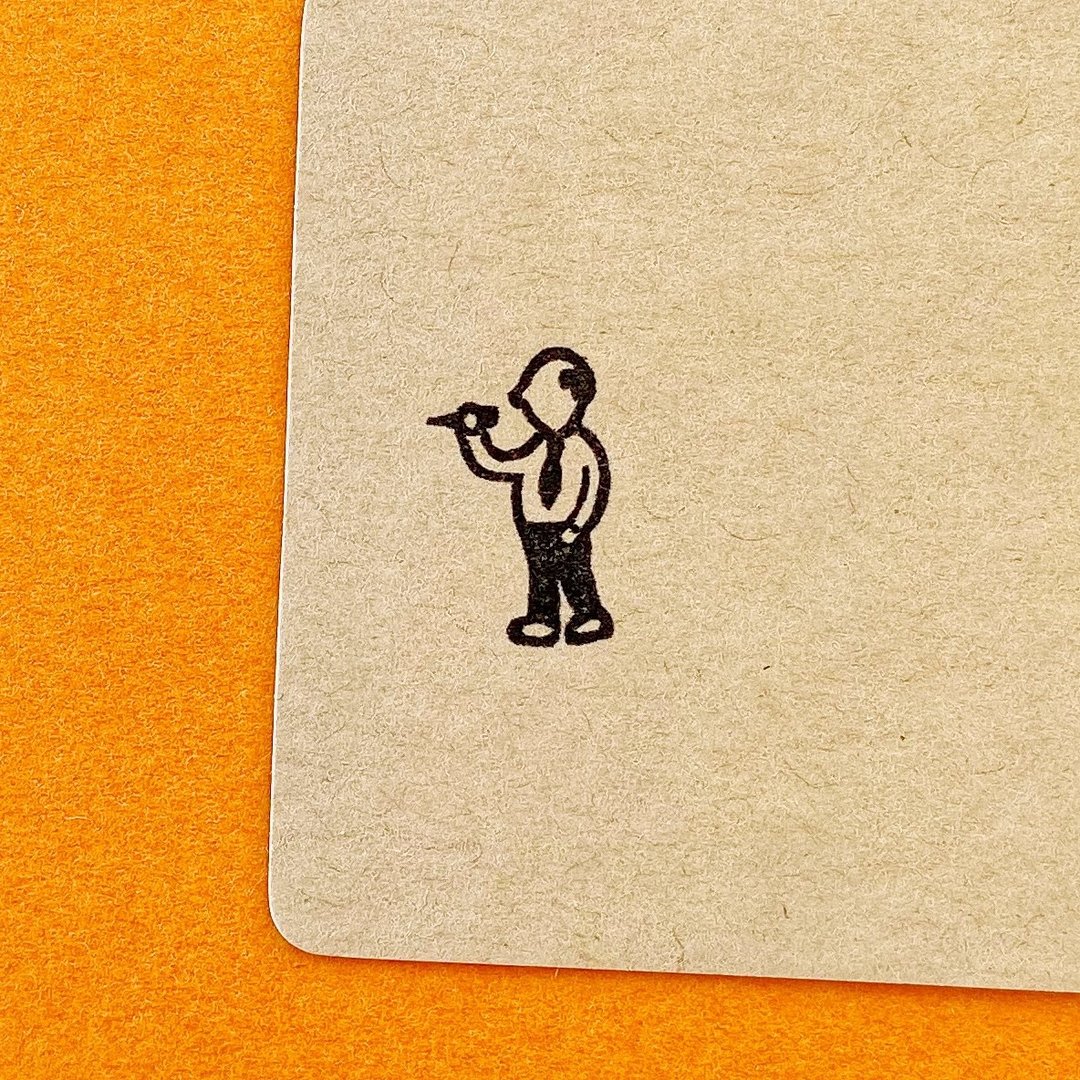 Someone doing something 03・ rubber stamp・ 20mm series - 印章/印台 - 橡胶 白色