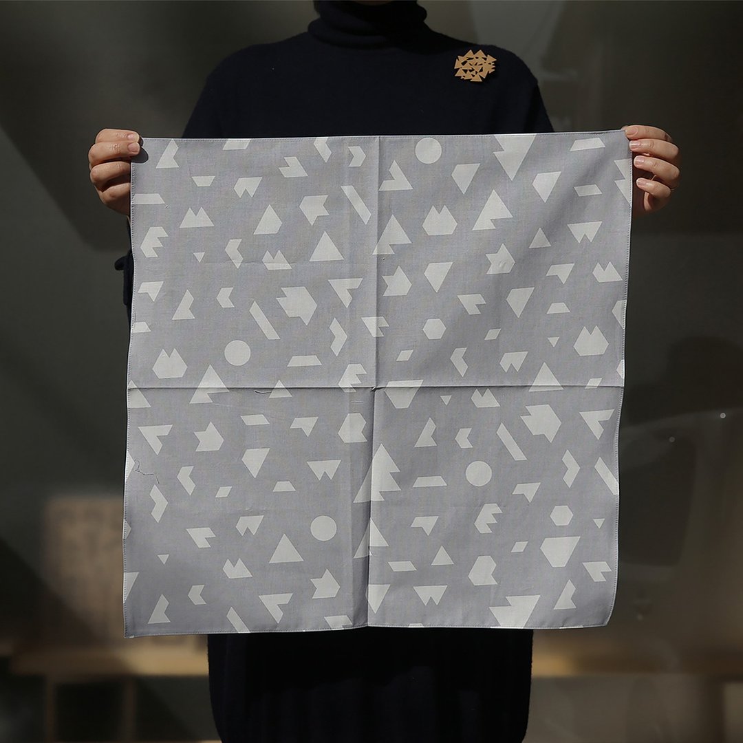 original wrapping cloth / original textile furoshiki - 其他 - 棉 灰色