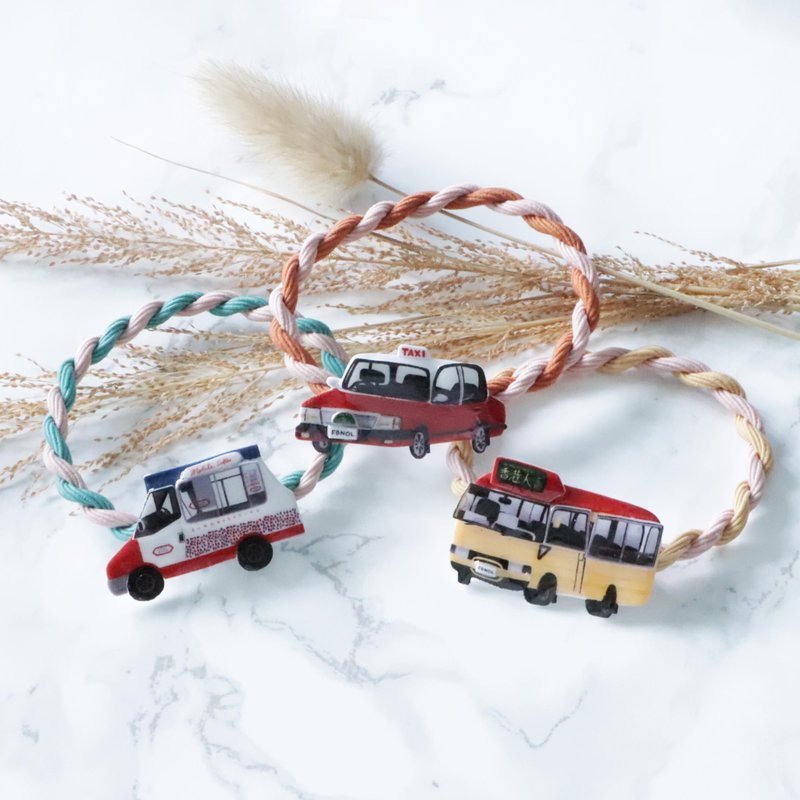 雪糕车 | 的士 | 小巴 橡筋 - 发饰 - 塑料 红色