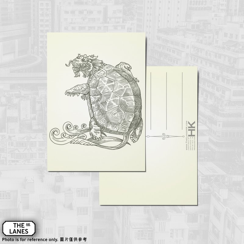 A6明信片 香港瑞兽 海龟 - 卡片/明信片 - 纸 黄色