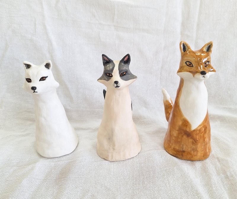 狐狸 瓷偶 - 玩偶/公仔 - 瓷 