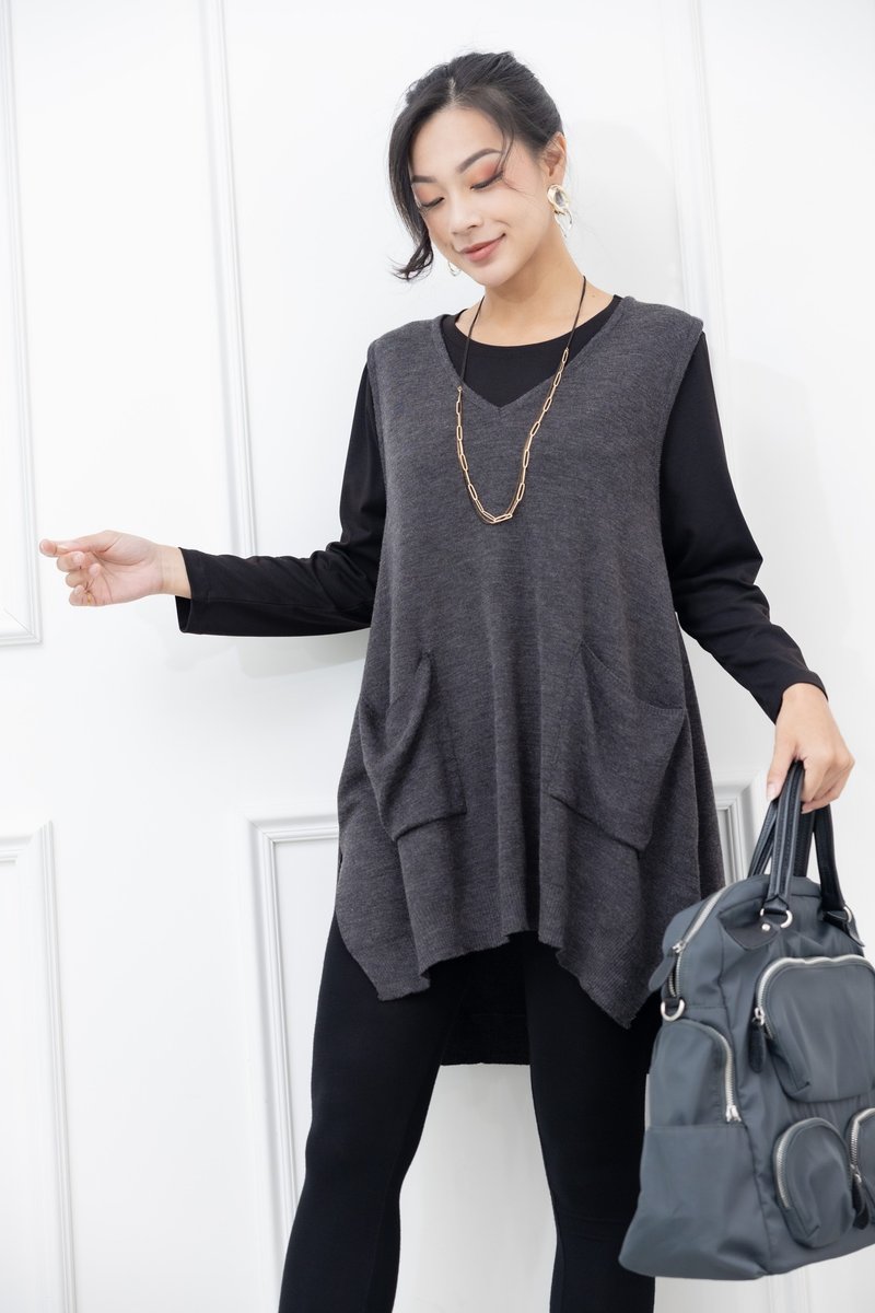 搭配背心 黑色 - 女装背心 - 其他材质 黑色