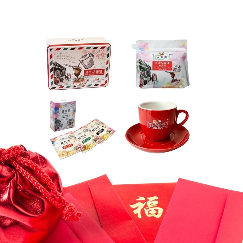 新春褔袋Set A (一人份 丝袜奶茶DIY SET)| TEADDICT - 茶 - 新鲜食材 红色
