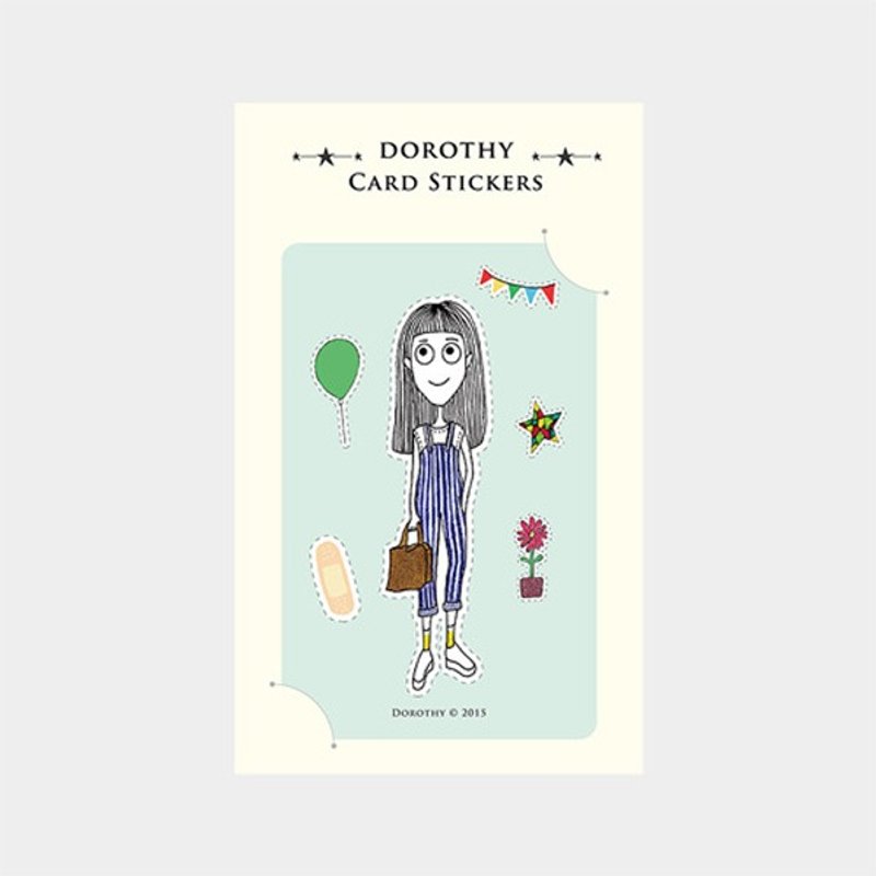 Dorothy防水票卡贴-吊带裤女孩(9AAAU0020) - 贴纸 - 纸 