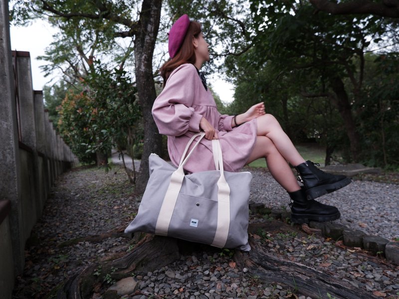 巨容量旅行袋 - 行李箱/行李箱保护套 - 棉．麻 蓝色