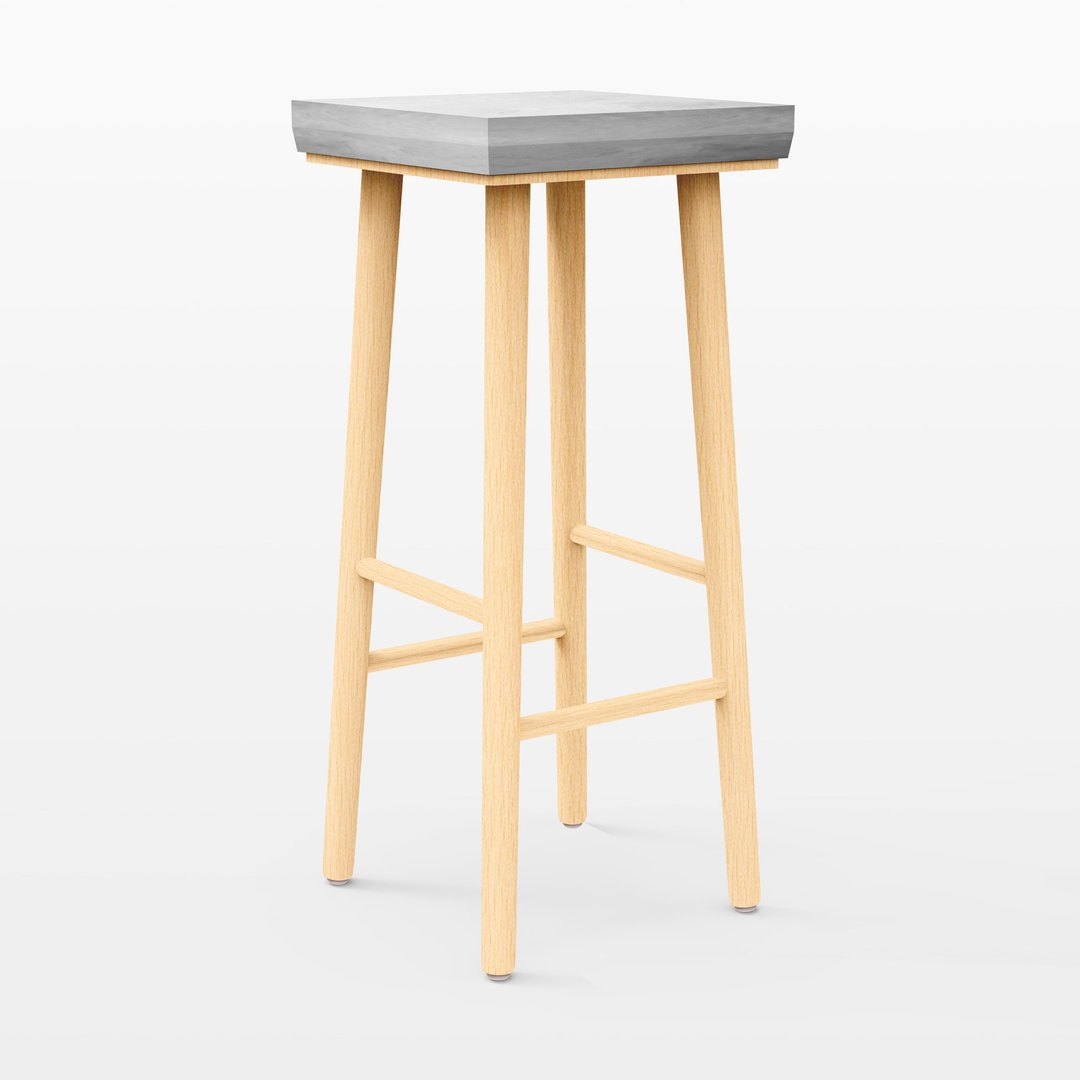 软水泥单椅: 高个子高脚椅 / CELEMENT CHAIR: TALLER - 其他家具 - 其他材质 灰色