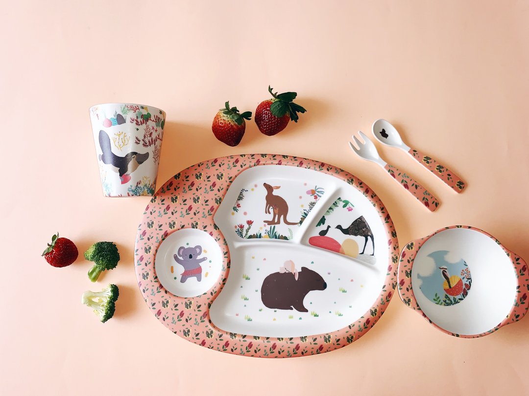 澳洲Suki McMaster 美耐皿儿童餐具5件套装-免邮 - 儿童餐具/餐盘 - 环保材料 多色