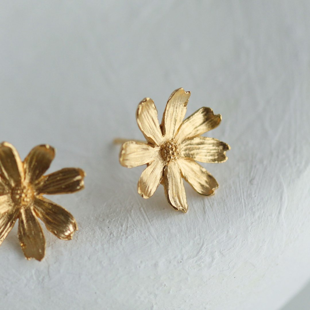 Cosmos earrings - 耳环/耳夹 - 纯银 金色