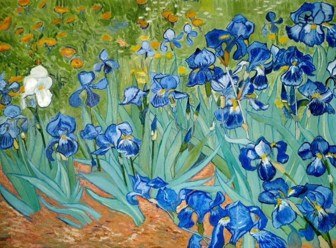 鸢尾花 梵谷 油画画布 - 墙贴/壁贴 - 其他材质 