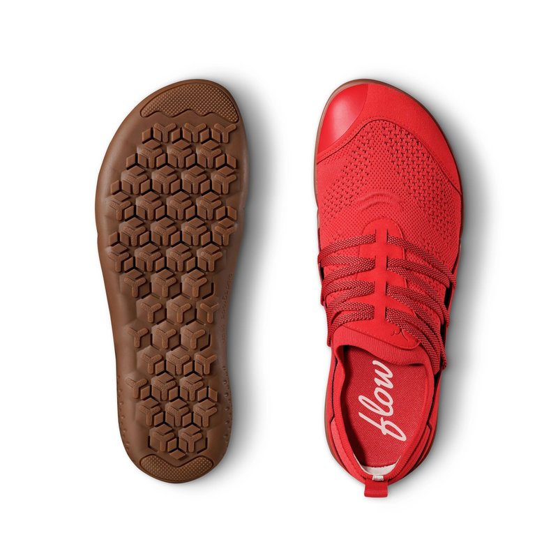 【LONO】FLOW S FIERY 轻量赤足鞋 火焰红 - 男款运动鞋/球鞋 - 聚酯纤维 红色