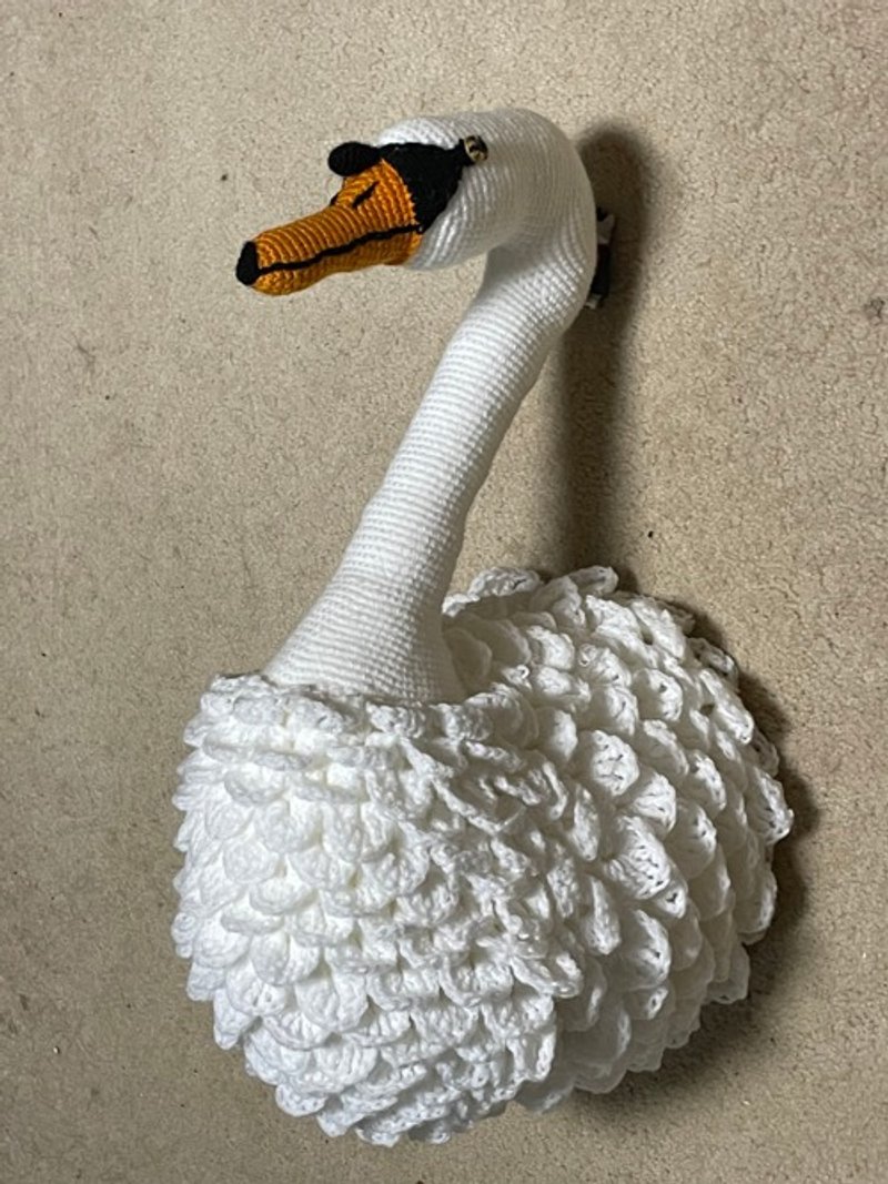 Crochet Animal Swan Trophy head interior decoration - 墙贴/壁贴 - 棉 