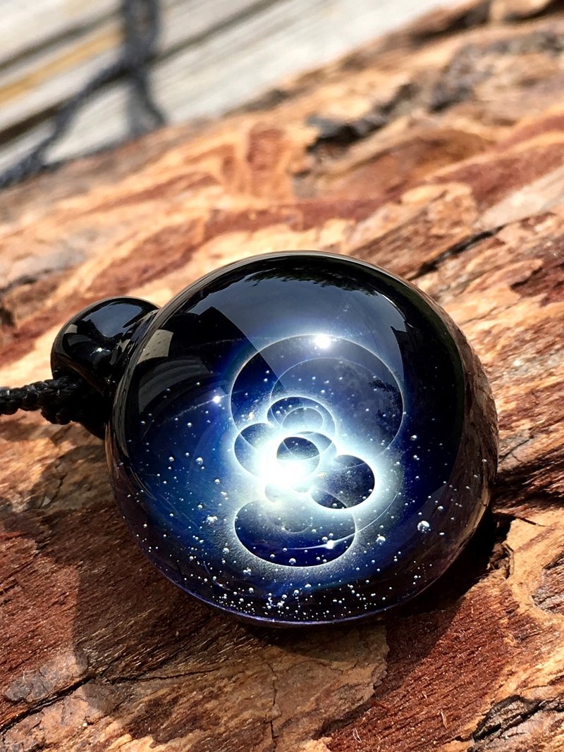 boroccus 星云银河印象抗热玻璃 吊坠 - 项链 - 玻璃 黑色