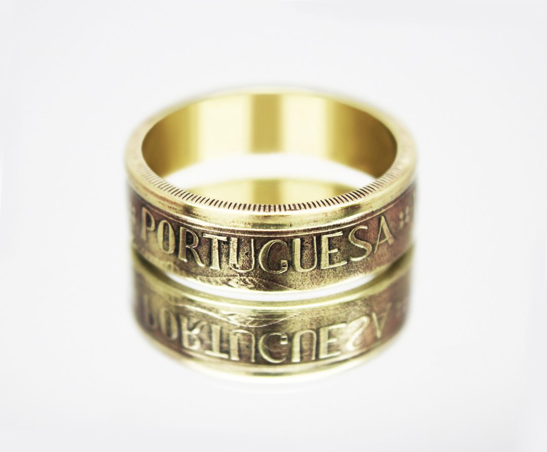 Portugal Coin Ring 10 escudos 1999 coin rings for men coin rings for women - 戒指 - 其他金属 