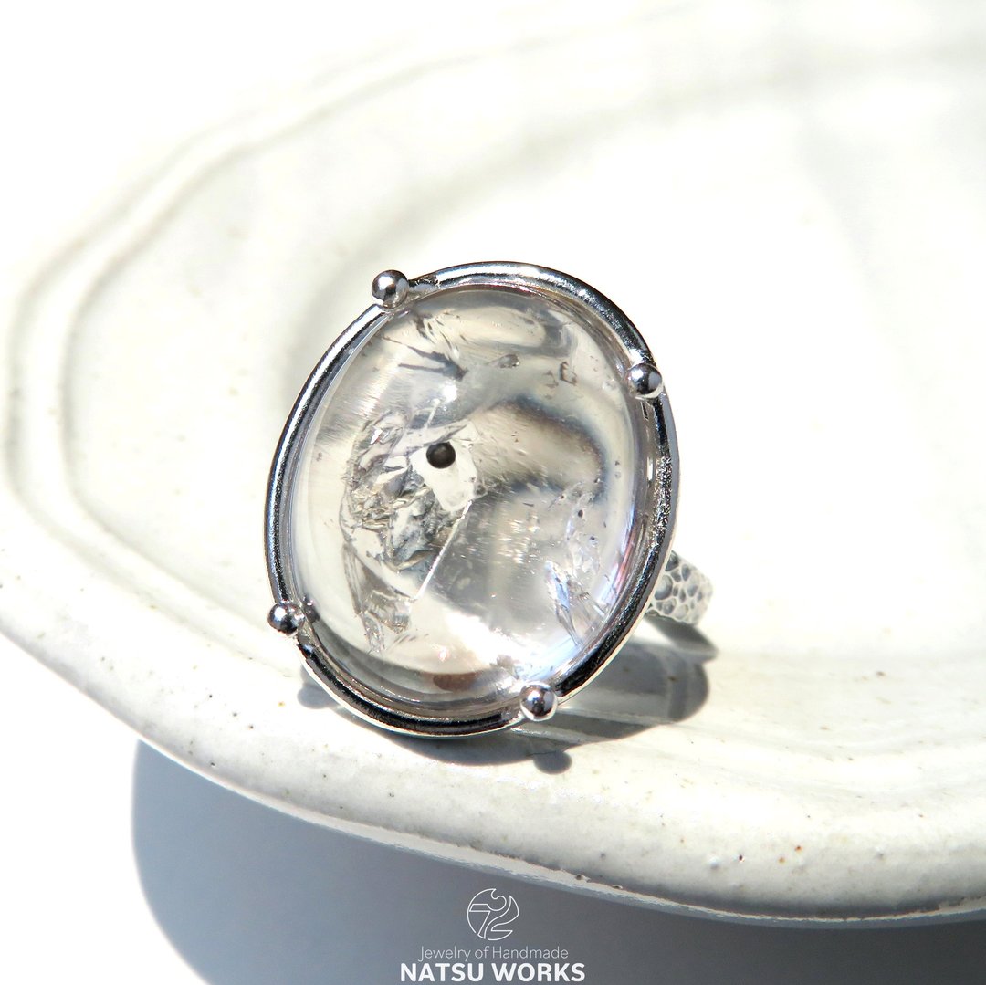 内含水水晶戒指 / Enhydro Quartz Ring 3 - 戒指 - 宝石 透明