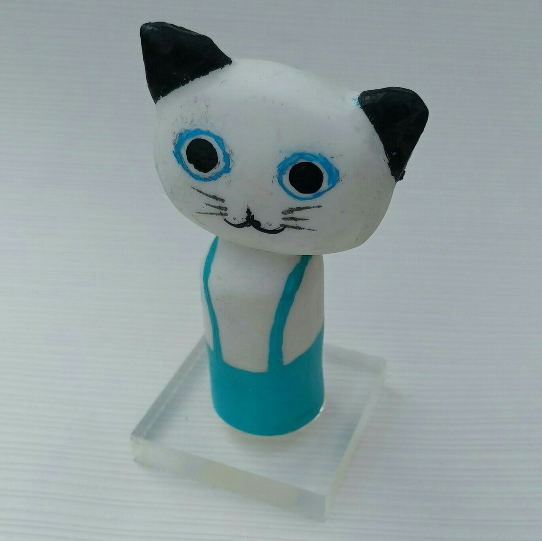 玩偶, 麦克猫/ 居家气氛布置/ 手工制作 - 玩偶/公仔 - 树脂 白色