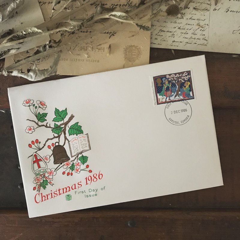 英国早期首日封 圣诞限量款 - 卡片/明信片 - 纸 